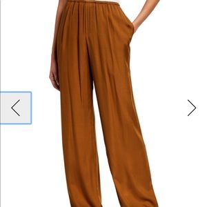 VINCE pleated camel pants